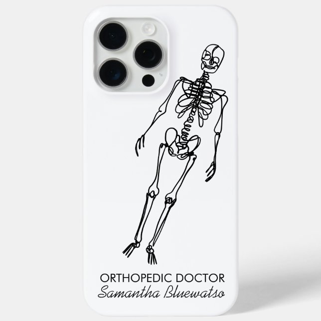 Funny Skeleton orthopädische Ärztin Skulptur Knoch Case-Mate iPhone Hülle (Rückseite)