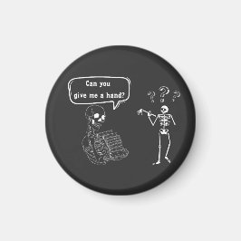 Funny Skeleton Puff kannst du mir helfen Magnet