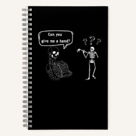 Funny Skeleton Puff kannst du mir helfen Notizbuch