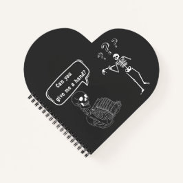 Funny Skeleton Puff kannst du mir helfen Notizbuch