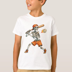 Funny Skeleton schlägt Baseball Halloween-T - Shir T-Shirt