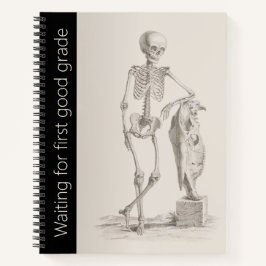 Funny Skeleton School, University Spiral Notebook Notizbuch