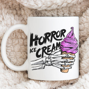 Funny Skeleton Tasse, Horror Ice Creme Kaffeetasse