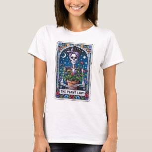 Funny Skeleton The Pflanze Lady Tarot T-Shirt