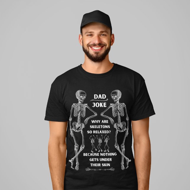 Funny Skeleton "Vater Joke" T - Shirt (Black Optio (Von Creator hochgeladen)