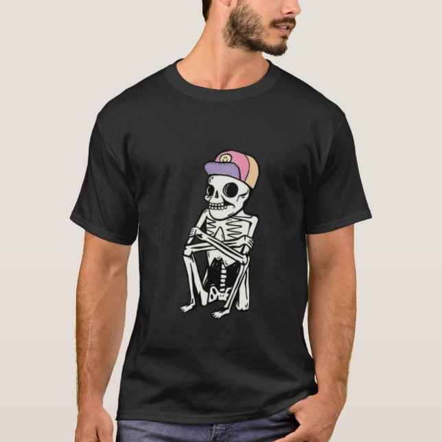 Funny Skeleton wart T-Shirt (Vorderseite)