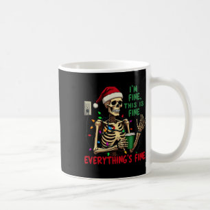 Funny Skeleton Weihnachtslicht Ich bin gut, alles. Kaffeetasse