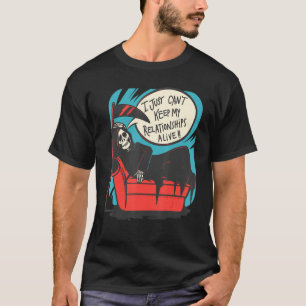 Funny Skeleton Zitat Freude genießen Genießen Sie T-Shirt