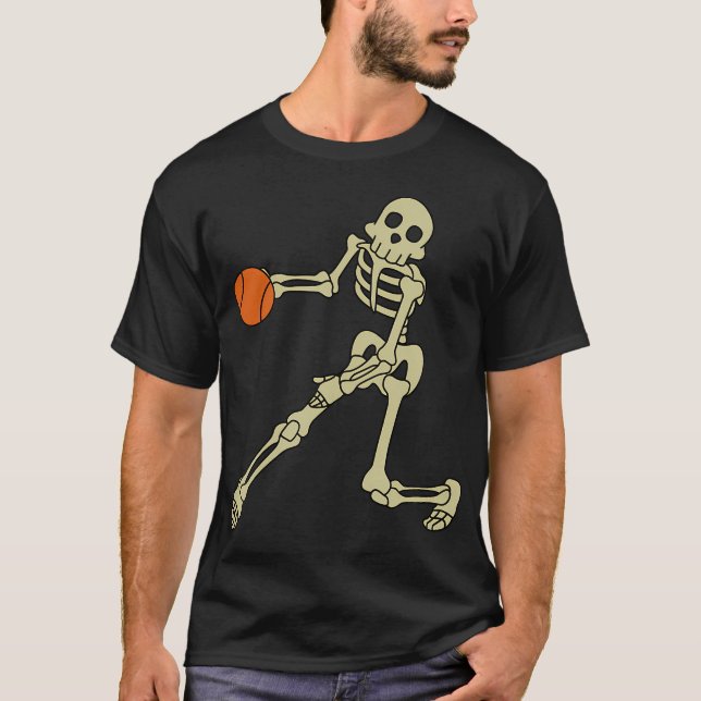 Funny Skeletons Basketball Skelettons Halloween Co T-Shirt (Vorderseite)