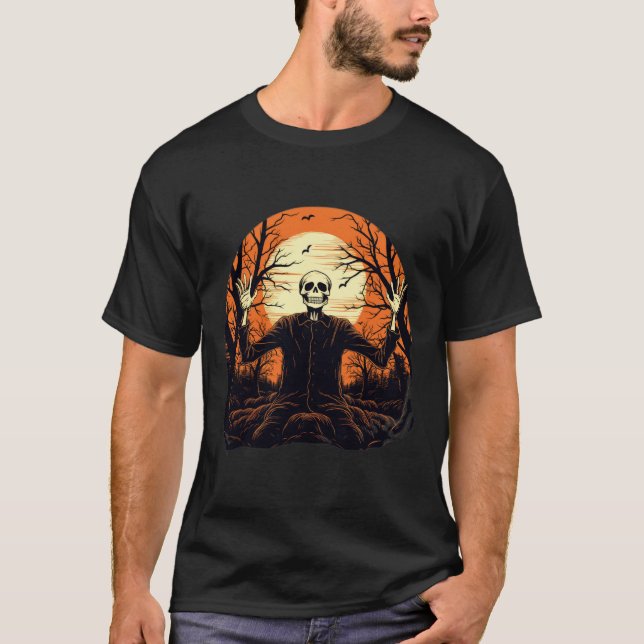 Funny Skelett Halloween für Männer Frauen T-Shirt (Vorderseite)