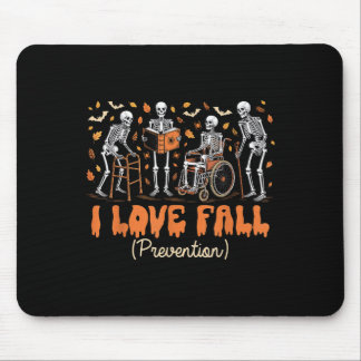 Funny Skelett I Liebe Fall Prävention Fall Physica Mousepad