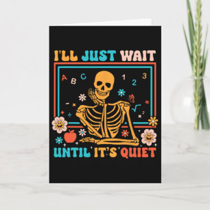Funny Skeletter Lehrerin Halloween Kostüme Männer Karte