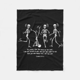 Funny Skeletts Tanzen Trockene Knochen kommen live Fleecedecke