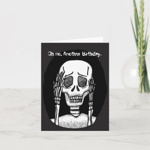 Funny Skelton Goth Horror Dark Spaß Geburtstag Karte
