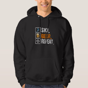 Funny Ski Beer Wiederholung Skifahren & Skifahren Hoodie