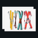 Funny Ski Colorful Ski Skier Feiertagskarte<br><div class="desc">Dieses farbenfrohe Skidesign ist die perfekte Geschenkidee für jede Freestyle-Ski-Mutter,  Vater,  Ehemann,  Ehefrau,  Bruder,  Schwester,  Tante,  Onkel,  Oma und Großpa zum Geburtstag,  zu Weihnachten oder zu jedem besondere Anlass</div>