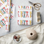 Funny Ski Colorful Ski Skier Geschenkpapier<br><div class="desc">Dieses farbenfrohe Skidesign ist die perfekte Geschenkidee für jede Freestyle-Ski-Mutter,  Vater,  Ehemann,  Ehefrau,  Bruder,  Schwester,  Tante,  Onkel,  Oma und Großpa zum Geburtstag,  zu Weihnachten oder zu jedem besondere Anlass</div>
