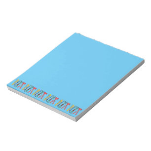 Funny Ski Colorful Ski Skier Notizblock