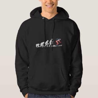Funny Ski Evolution Roter Anzug Illustration Hoodie