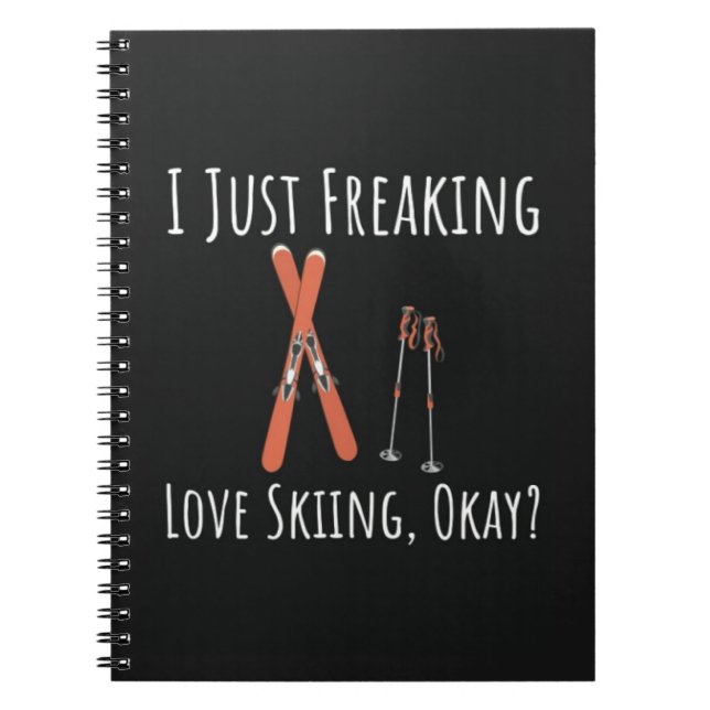 Funny Ski Gifts Skiing Humor Skier Winter Sports Notizblock (Vorderseite)