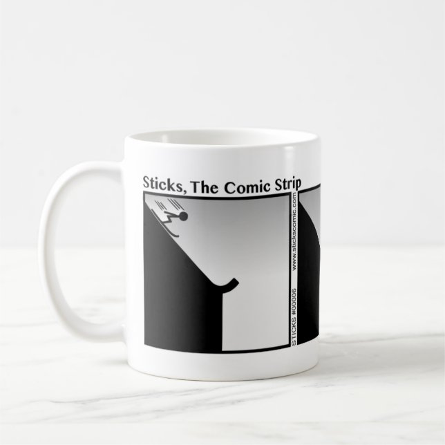Funny Ski Jump Stickman Tasse - 006 (Links)
