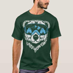 Funny Ski Jumping Wintersportbär Sonnenblase T-Shirt