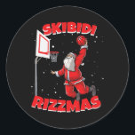 Funny Skibidi Rizzmas Christmas Rizz Runder Aufkleber<br><div class="desc">Funny Skibidi Rizzmas Weihnachten Rizz</div>