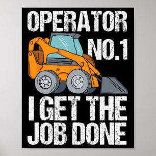 Funny Skid Steer Daddy Funny Fathers Day Geschenk Poster
