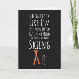 Funny Skier Cards Winter Sports Skiing Ski Lover Karte