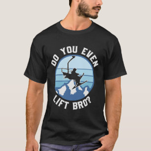 Funny Skifahren Sie sogar mit der Bro fahren T-Shirt