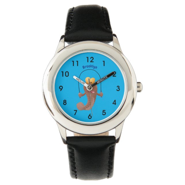 Funny skipper mudskipper fish Cartoon Armbanduhr (Vorderseite)