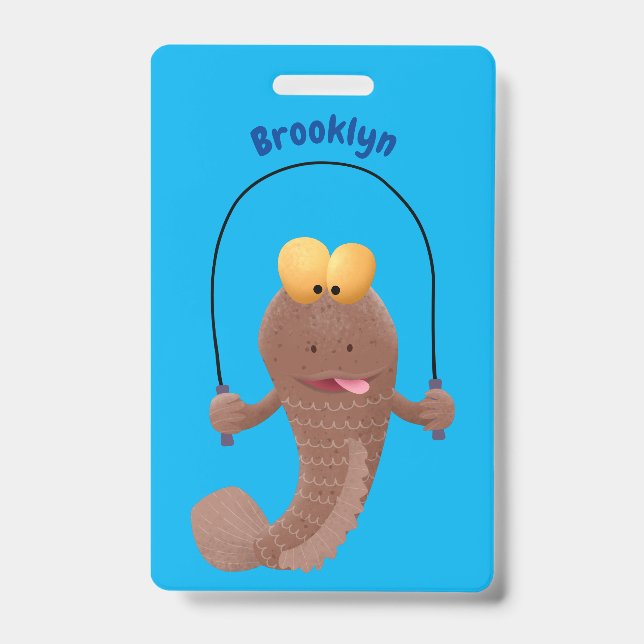 Funny skipper mudskipper fish Cartoon Ausweis (Vorderseite)