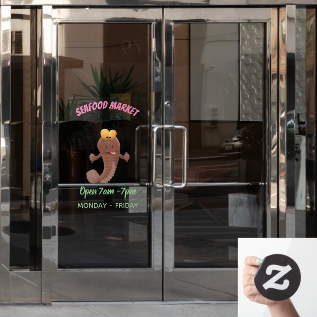 Funny skipper mudskipper fish Cartoon Fensteraufkleber (Büro Tür)