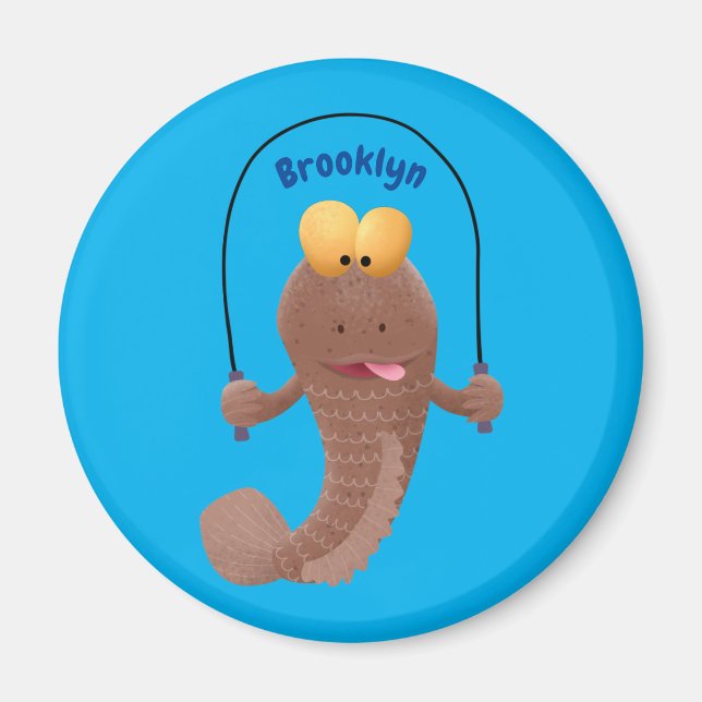 Funny skipper mudskipper fish Cartoon Magnet (Vorne)