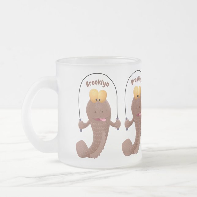 Funny skipper mudskipper fish Cartoon Mattglastasse (Links)