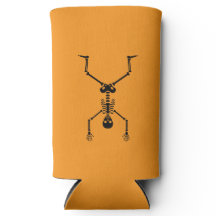Funny skull doing handstand