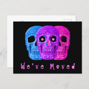 Funny Skull leitet neue Zuhause Google Eyes Moving Ankündigungspostkarte