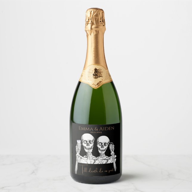 Funny Skull Sparkling Weinlabel (Vorderseite)