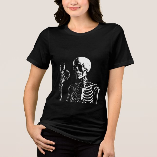 funny skull Tri-Blend shirt (Vorderseite)