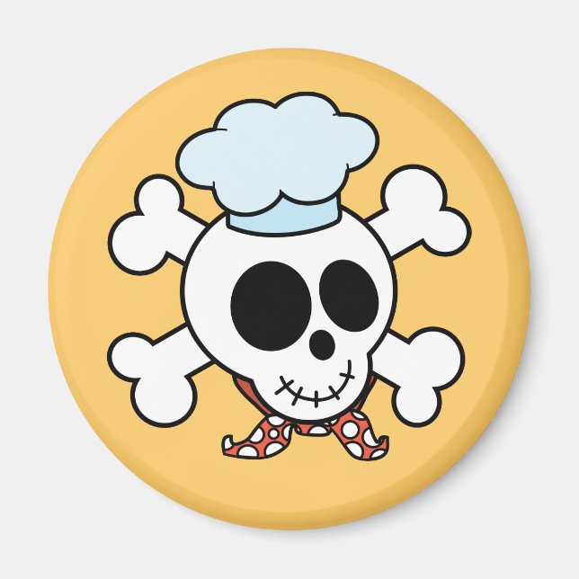 Funny Skull und Crossbones Koch Magnet (Vorne)