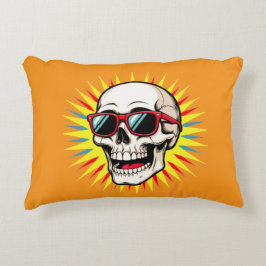 **Funny Skull With Sunglasses – Cartoon Laughing S Dekokissen