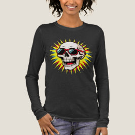 **Funny Skull With Sunglasses – Cartoon Laughing S Tri-Blend Shirt
