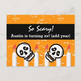 Funny Skulls Geburtstagsparty Save the Date V05 Ankündigungspostkarte
