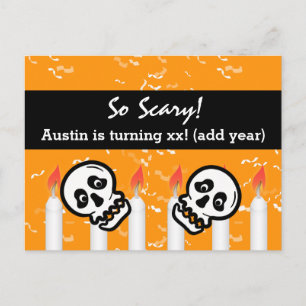 Funny Skulls Geburtstagsparty Save the Date V05 Ankündigungspostkarte