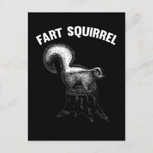 Funny Skunk Joke Squirrel Pun Postkarte