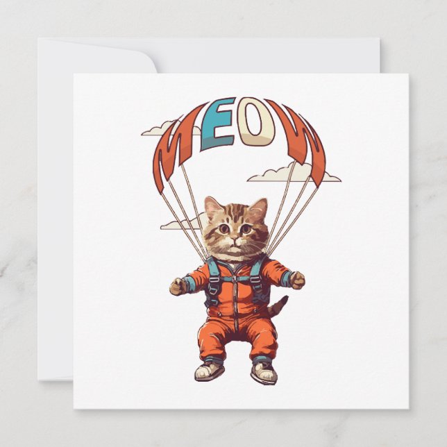 Funny Skydiving Cat (Vorderseite)