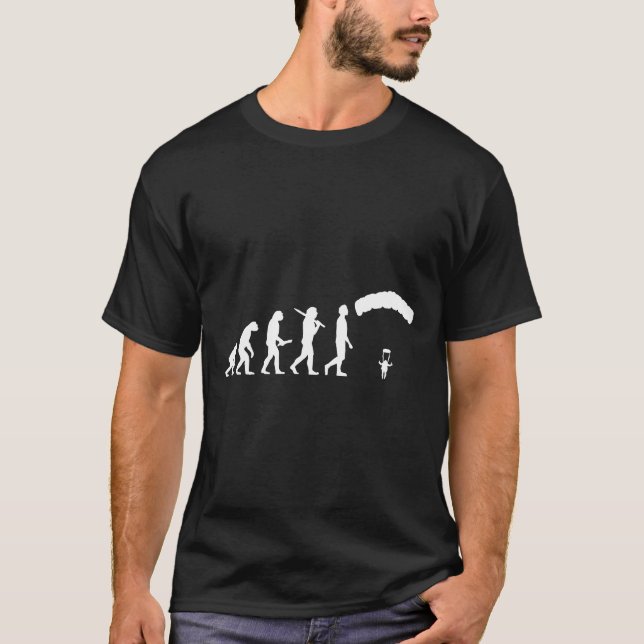 Funny Skydiving Evolution Gift for Skydivers T-Shirt (Vorderseite)