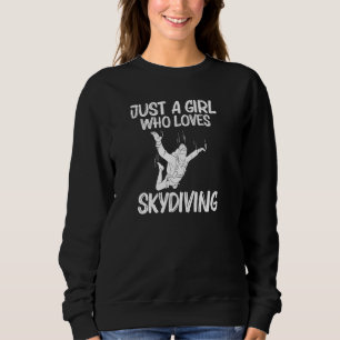 Funny Skydiving For Girls Kid Parachuting Jumping Sweatshirt