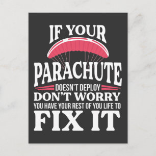 Funny Skydiving Geschenk Unglaublich witzig Skydiv Postkarte