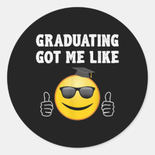 Funny Slang Graduate 2025 Abschluss Runder Aufkleber